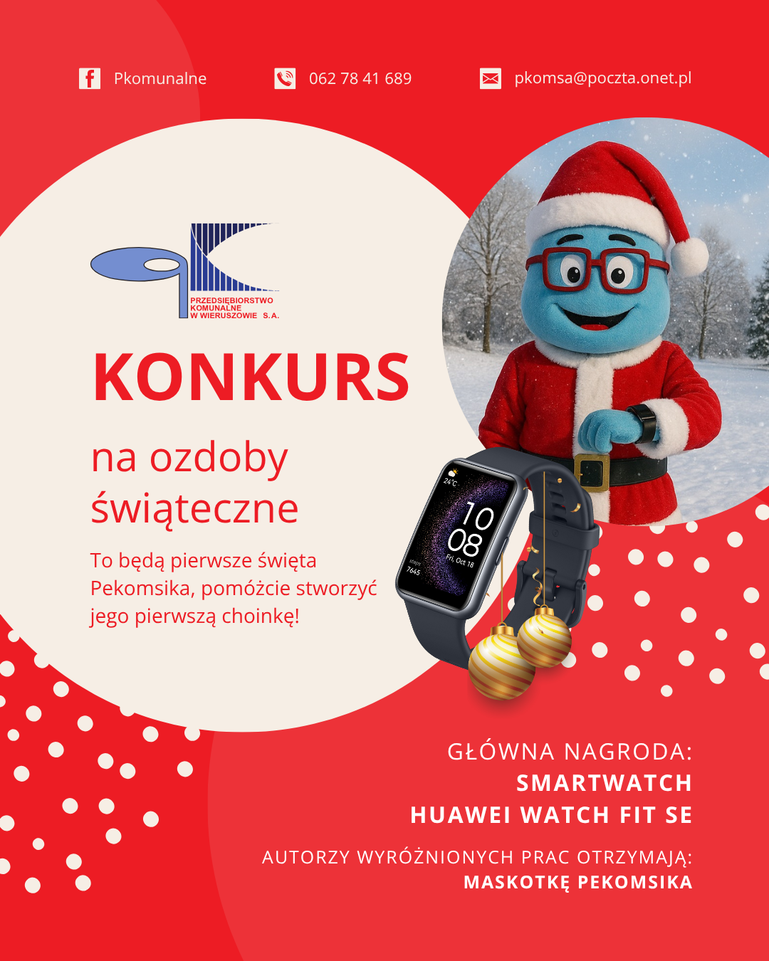 Konkurs plastyczny na wykonanie ozdób choinkowych Przedsiębiorstwa Komunalnego w Wieruszowie S.A.